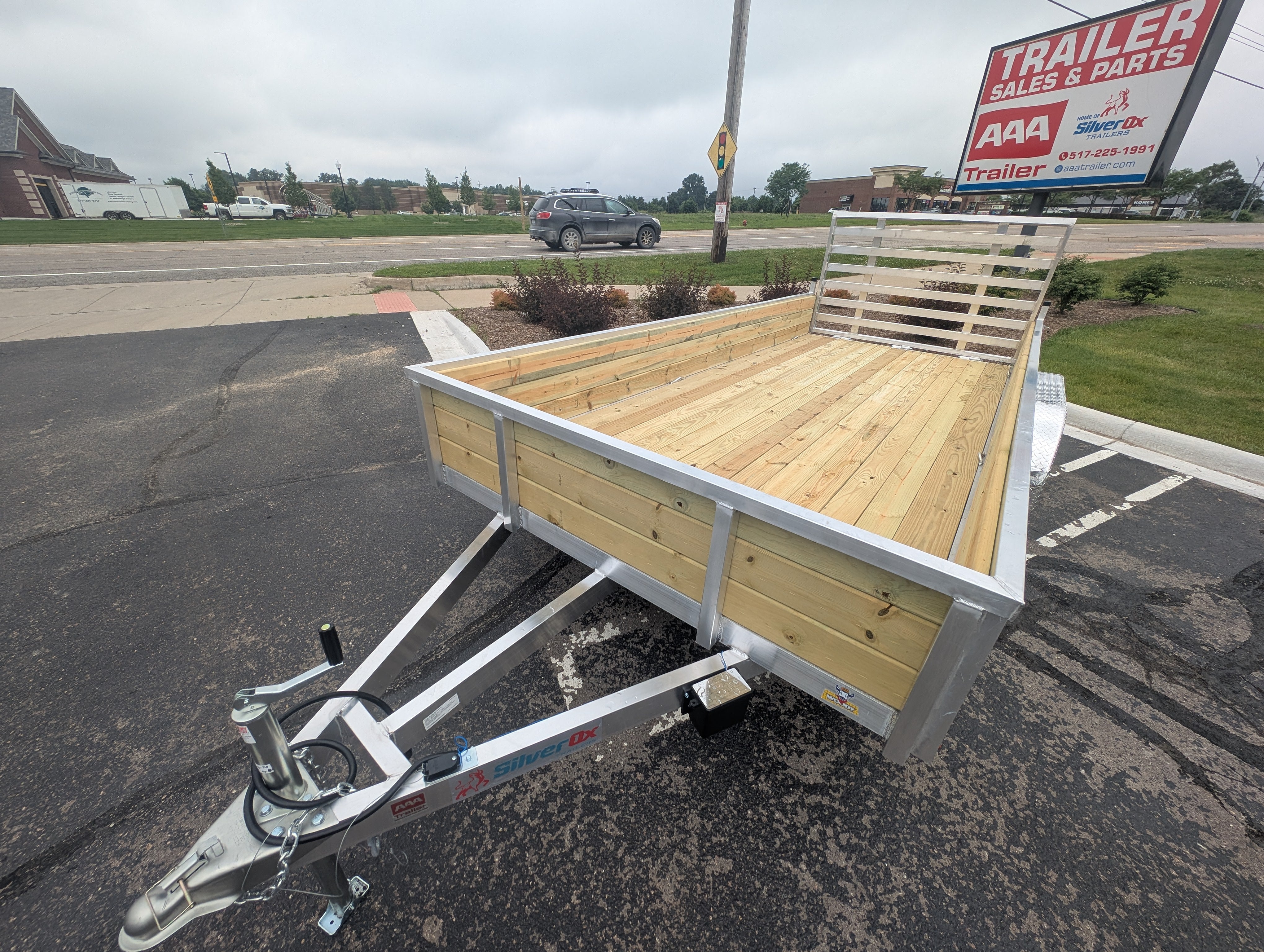 Silver Ox 7x16 Woodside Tandem Axle Aluminum Utility Trailer with Heavy Duty Package