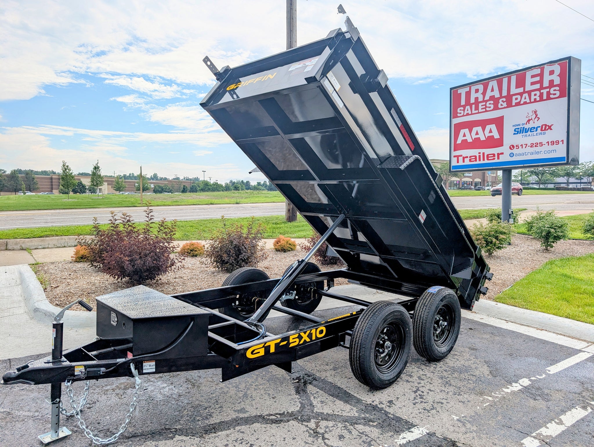 Griffin 5X10 Tandem Axle Hydraulic Dump Trailer