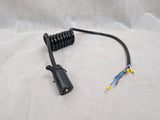 HitchCoil 7-Way, RV-Style Connector w/ 6' Long Coiled Cable - Trailer End 102-5