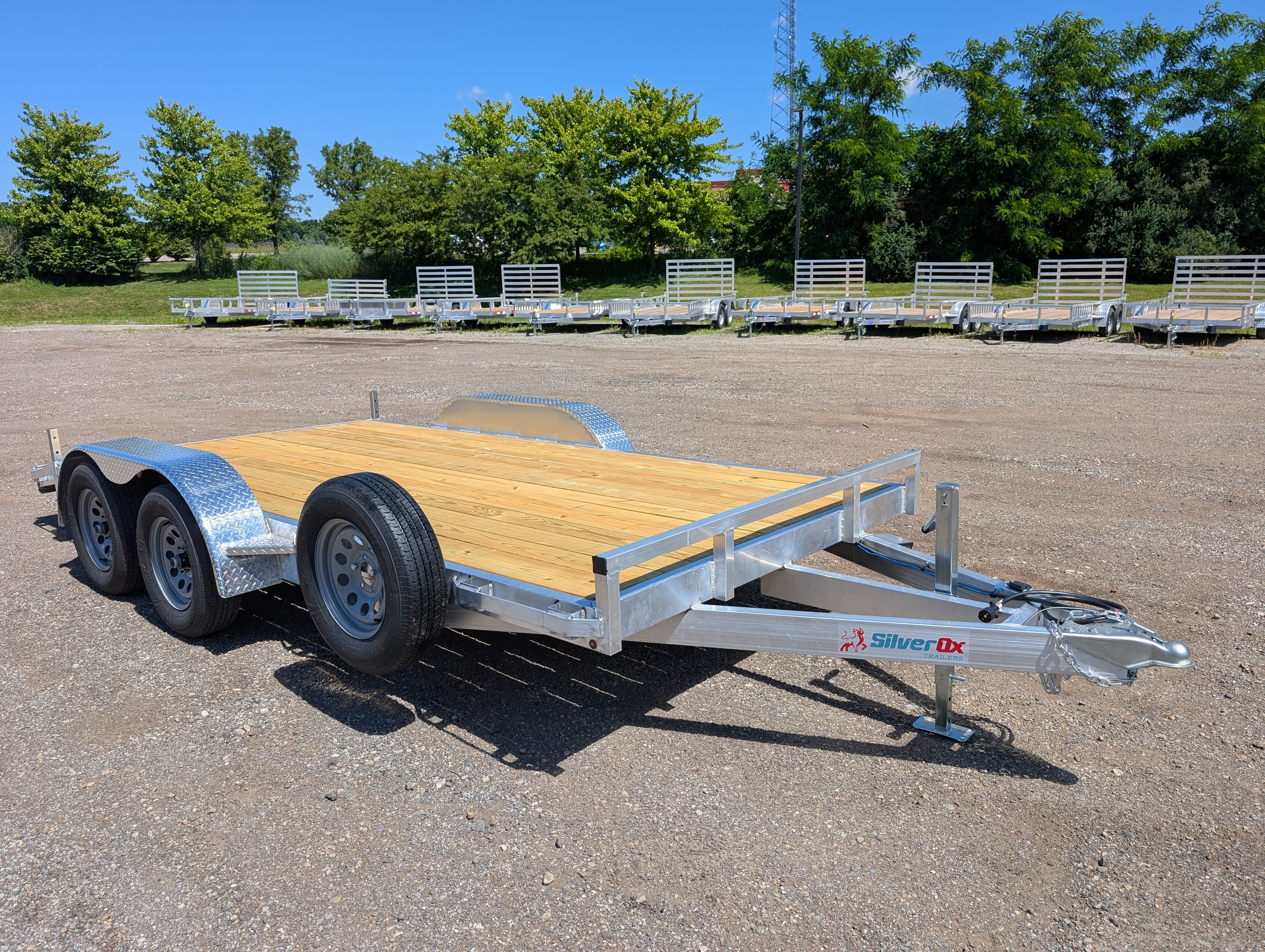 Silver Ox 7k Aluminum Car Hauler Trailer 14+2 - 16ft Overall Deck