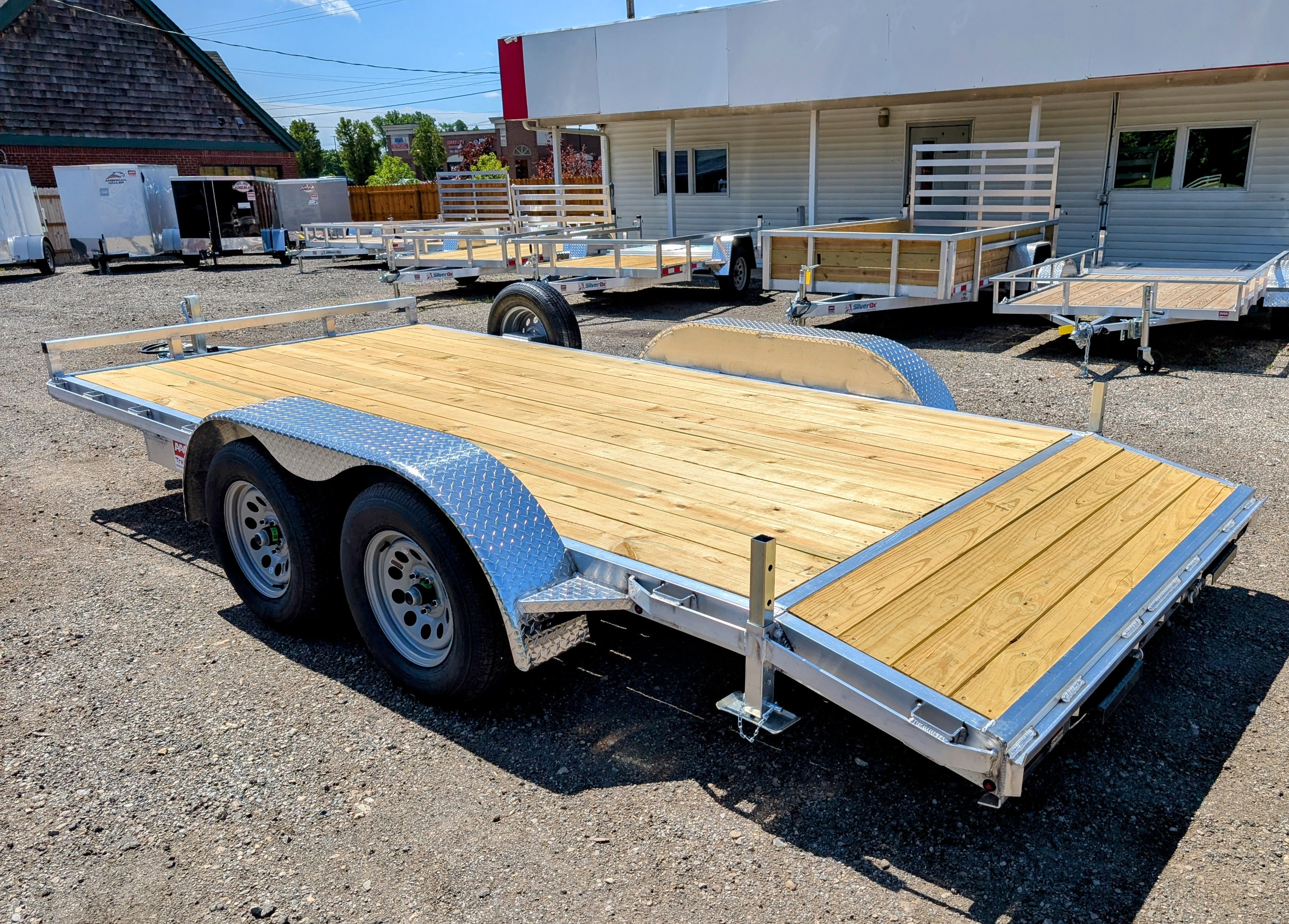Silver Ox 7k Aluminum Car Hauler Trailer 14+2 - 16ft Overall Deck