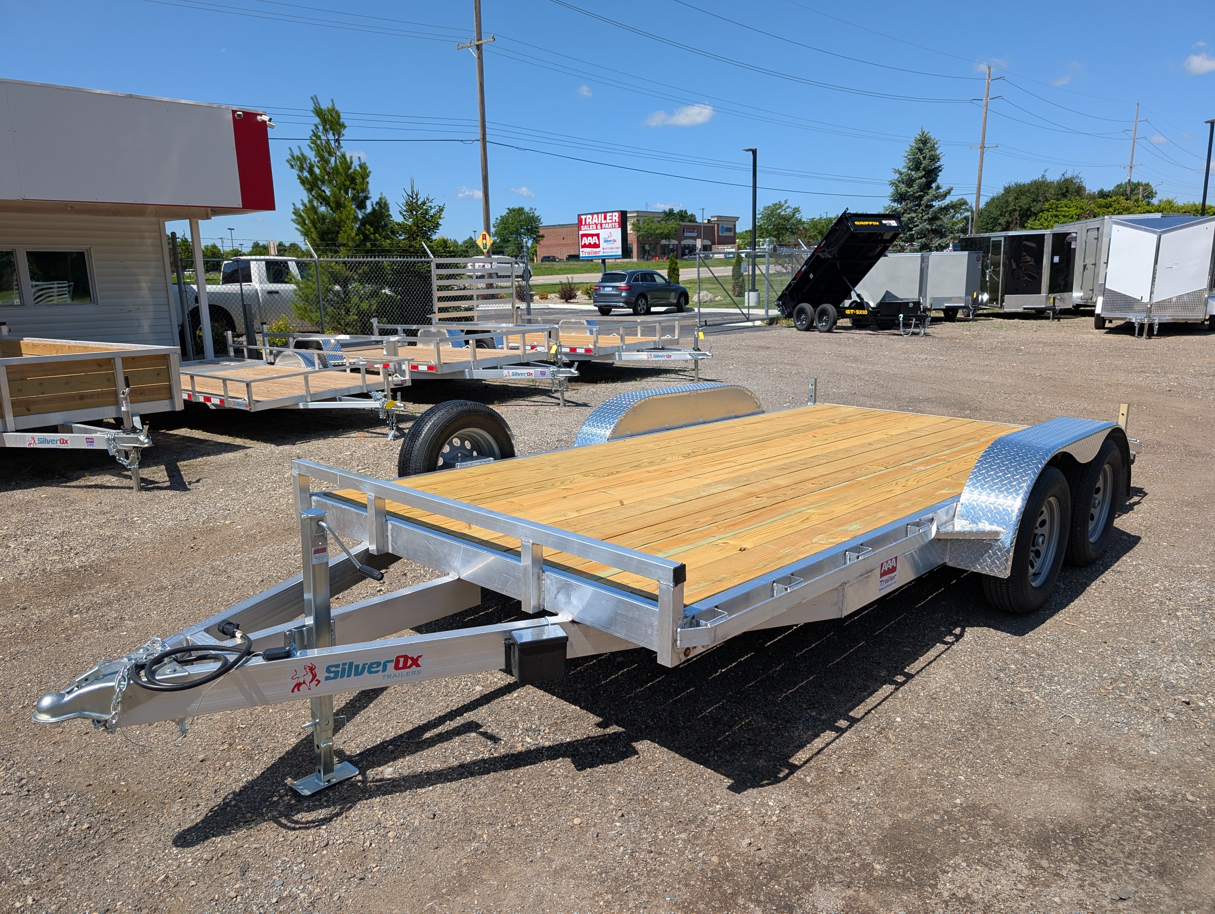 Silver Ox 7k Aluminum Car Hauler Trailer 14+2 - 16ft Overall Deck