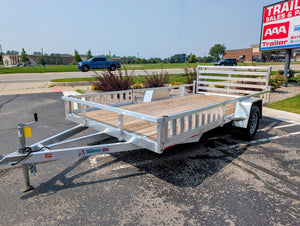 Silver Ox 7x14 Aluminum ATV Trailer – Side Ramps & Rear Ramp Gate