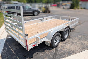 Silver Ox 7x14 Tandem Axle Aluminum Utility Trailer with ATV Ramps