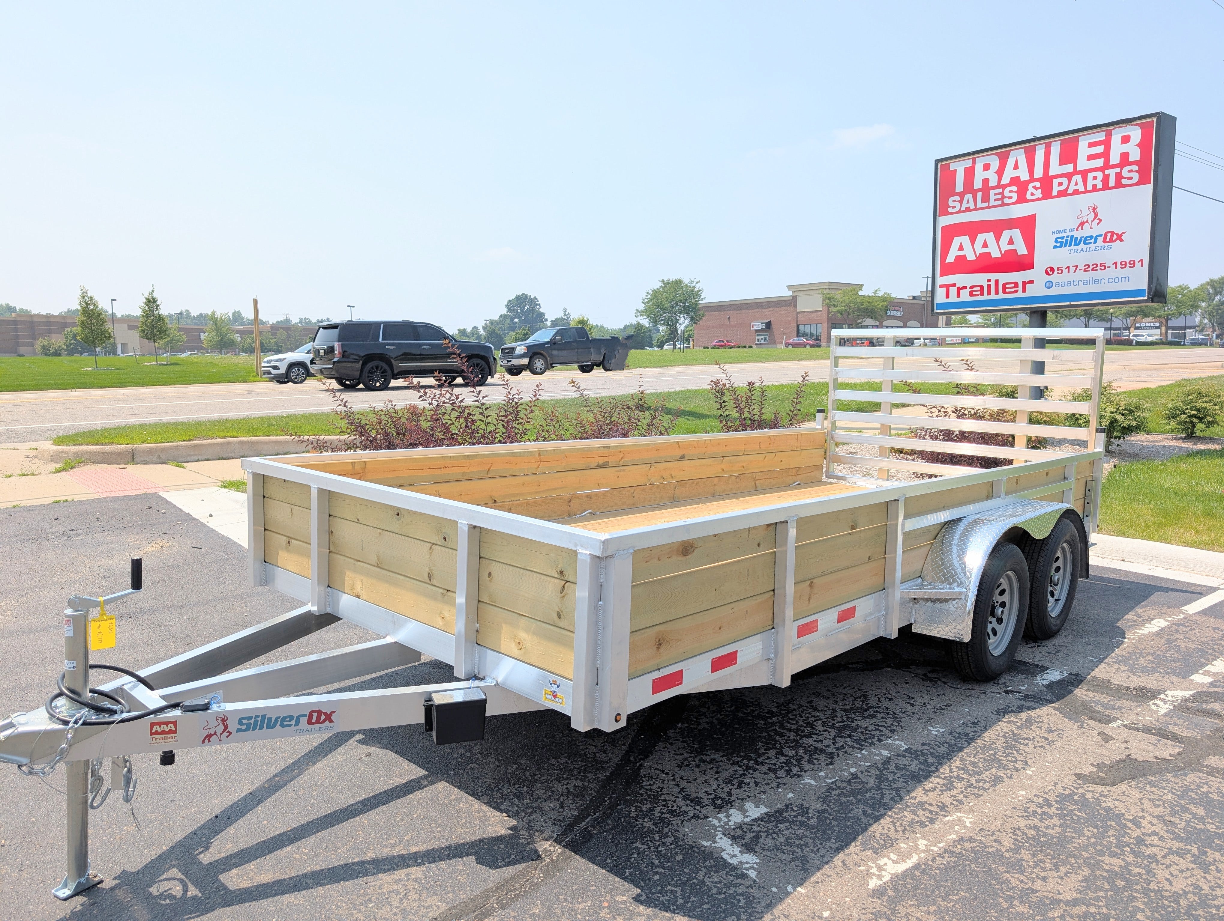 Silver Ox 7x16 Tandem Axle 18" High Woodside Trailer w HD Package