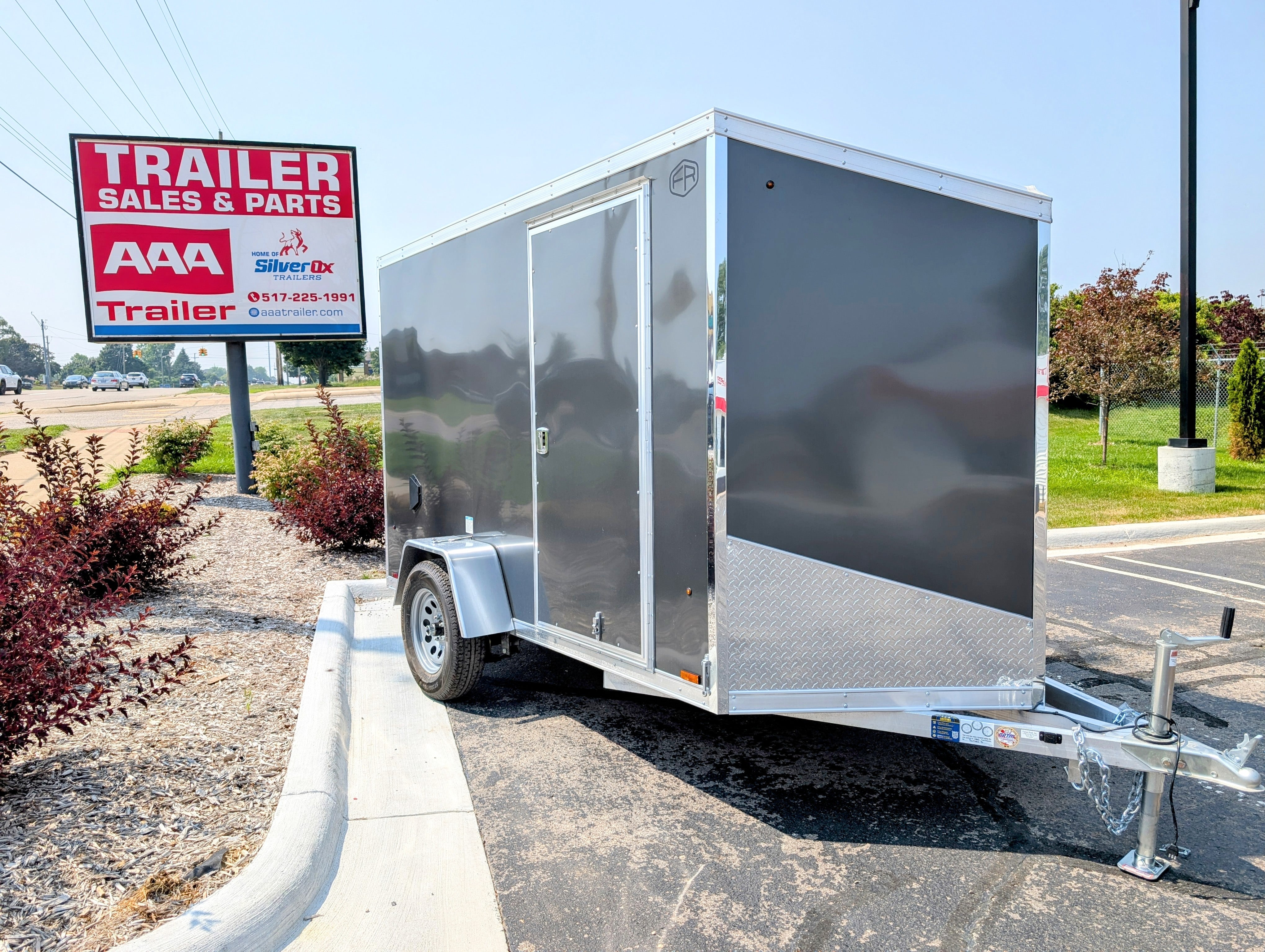 Amerilite Aluminum 6x10 V Nose With Ramp Door Cargo / Enclosed Trailer -Stock# 200249