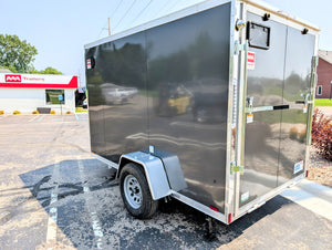 Amerilite Aluminum 6x10 V Nose With Ramp Door Cargo / Enclosed Trailer -Stock# 200249