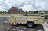 Silver Ox 6x12 Single Axle Aluminum Utility Woody 4 Board Drop Axle