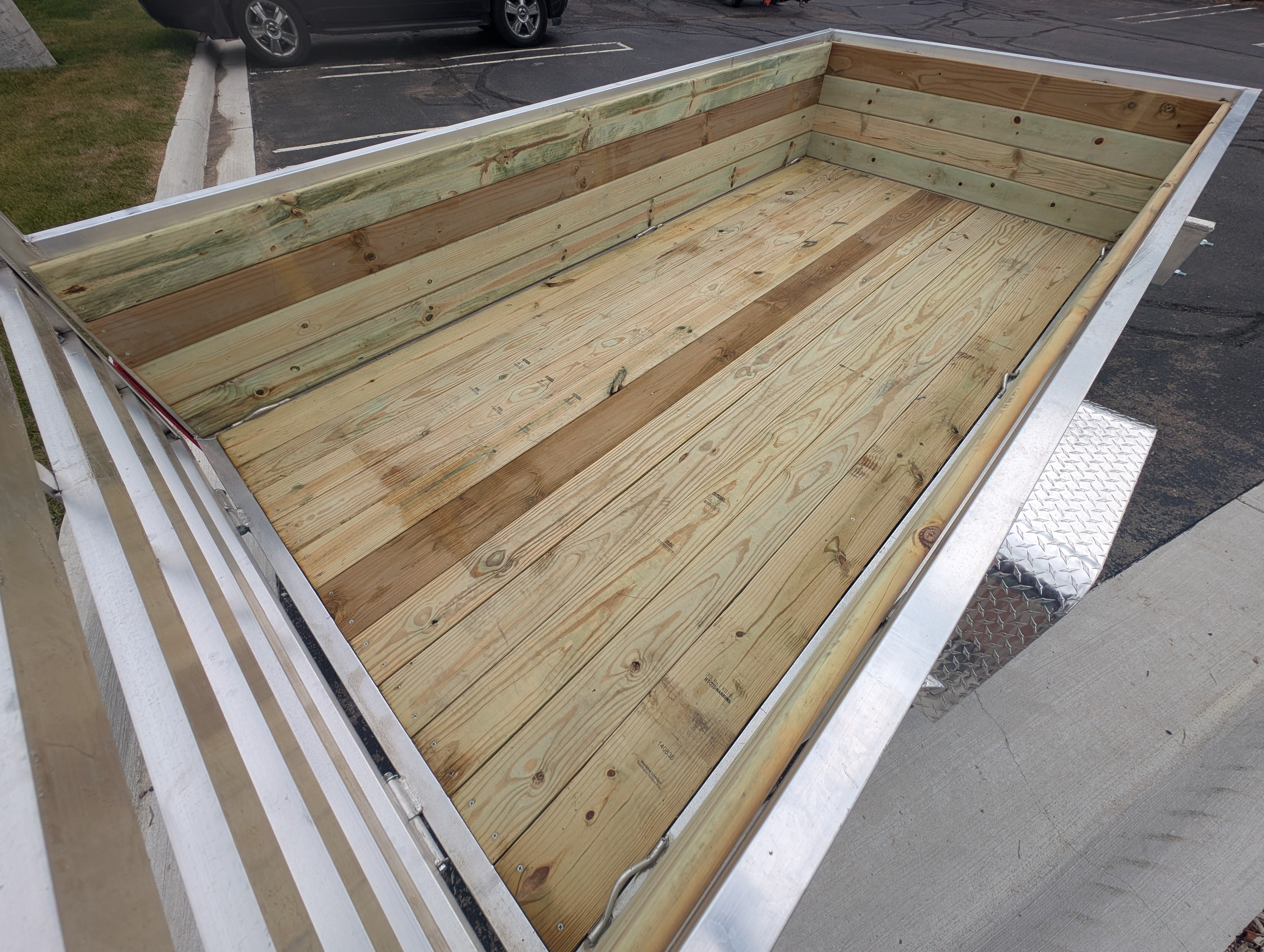 Silver Ox 6x12 Single Axle Aluminum Utility Woody 4 Board Drop Axle