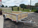 Silver Ox 6x12 Single Axle Aluminum Utility Woody 4 Board Drop Axle