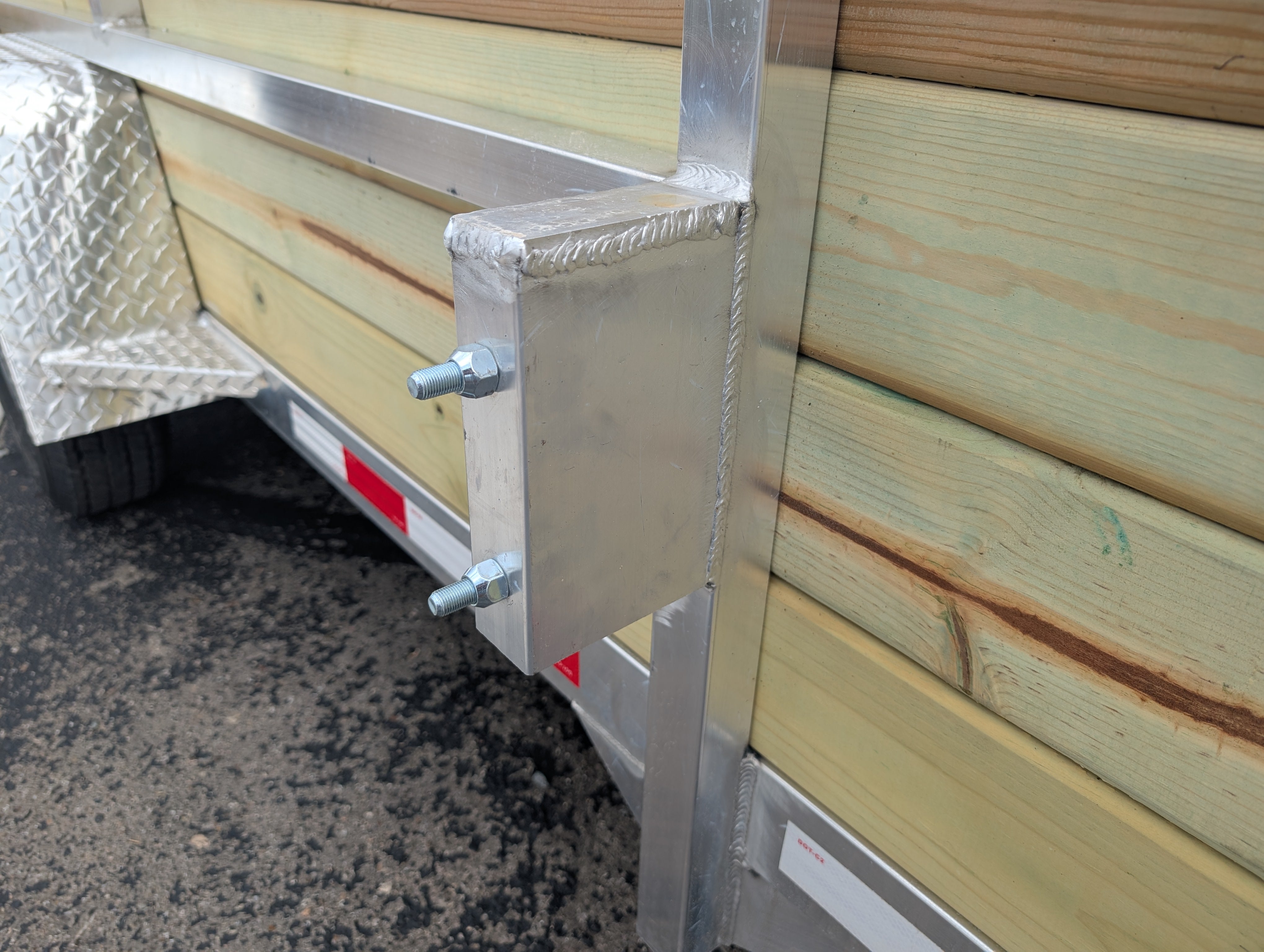 Silver Ox 6x12 Single Axle Aluminum Utility Woody 4 Board Drop Axle