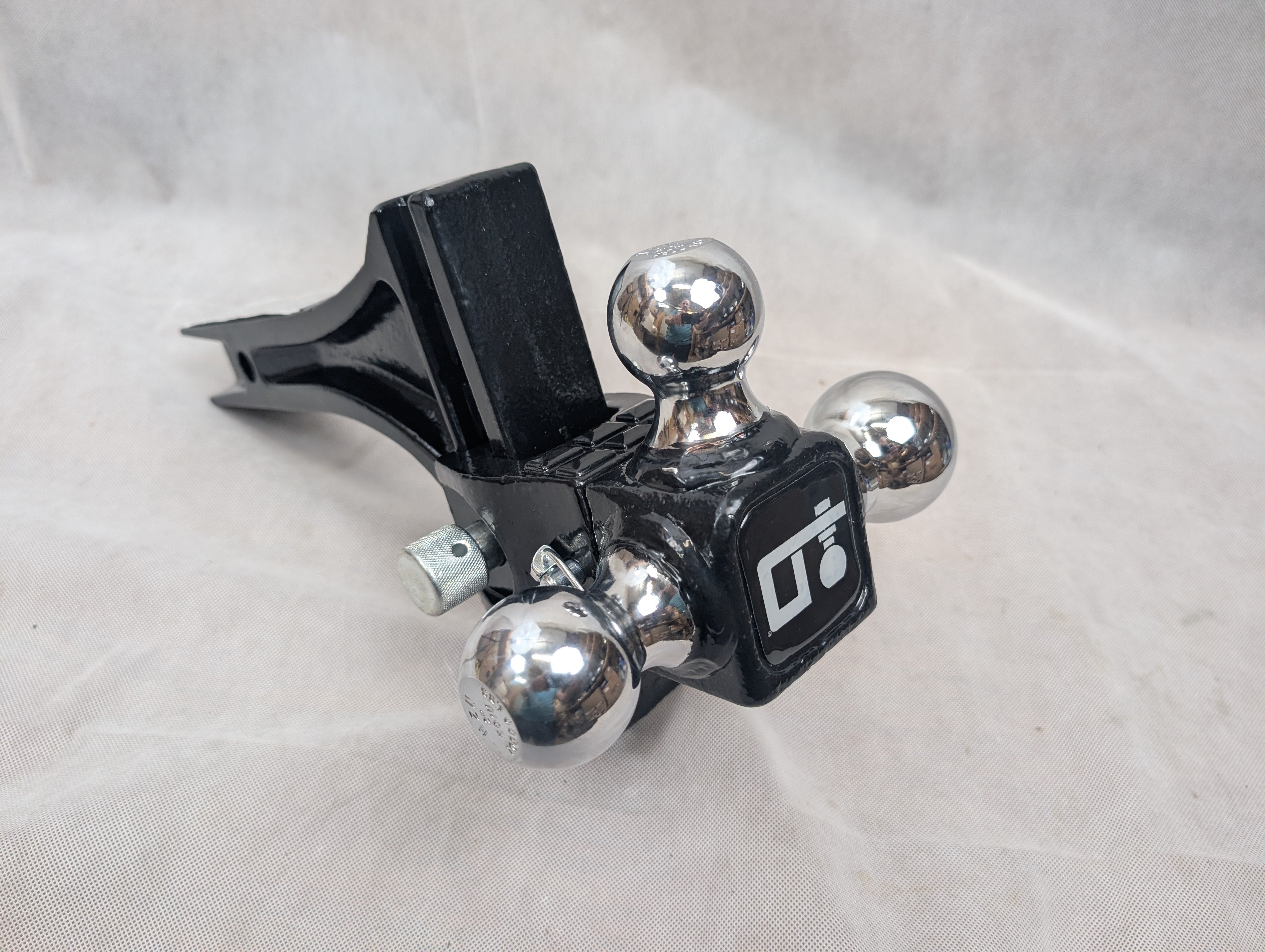 Adjustable Tri-Ball Trailer Hitch Ball Mount (1-7/8 Inch, 2 Inch, 2-5/16 Inch Trailer Balls), Fits 2 Inch Square Receiver, 4.75 Inch Drop, 14,000 lbs. Capacity, Black, 63070