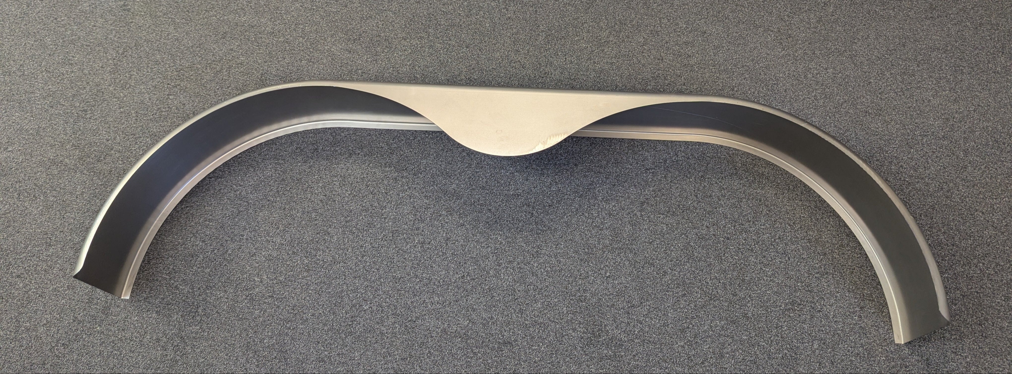 9" x 72" Tandem Round Trailer Fender with Teardrop Design