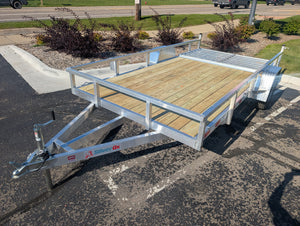Silver Ox 7x14 Single Axle Aluminum Utility Trailer