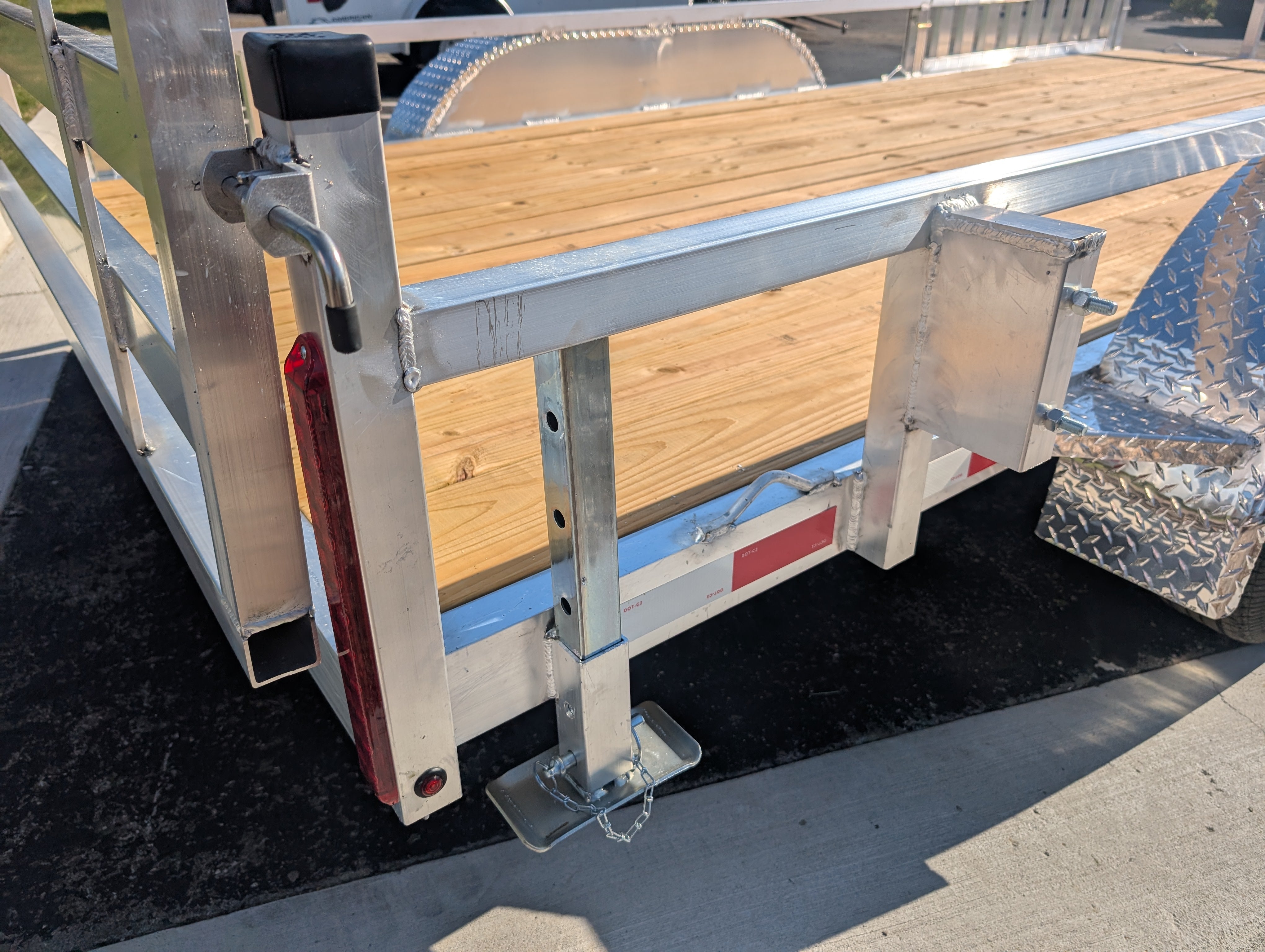 Silver Ox 7x16 Tandem Axle Aluminum Utility Trailer with Side Ramps