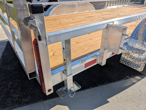 Silver Ox 7x16 Tandem Axle Aluminum Utility Trailer with Side Ramps