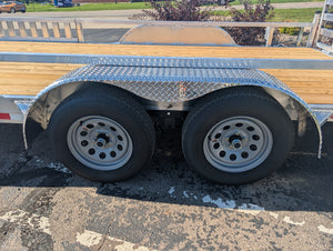 Silver Ox 7x16 Tandem Axle Aluminum Utility Trailer with Side Ramps