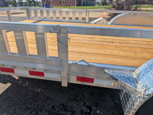 Silver Ox 7x16 Tandem Axle Aluminum Utility Trailer with Side Ramps