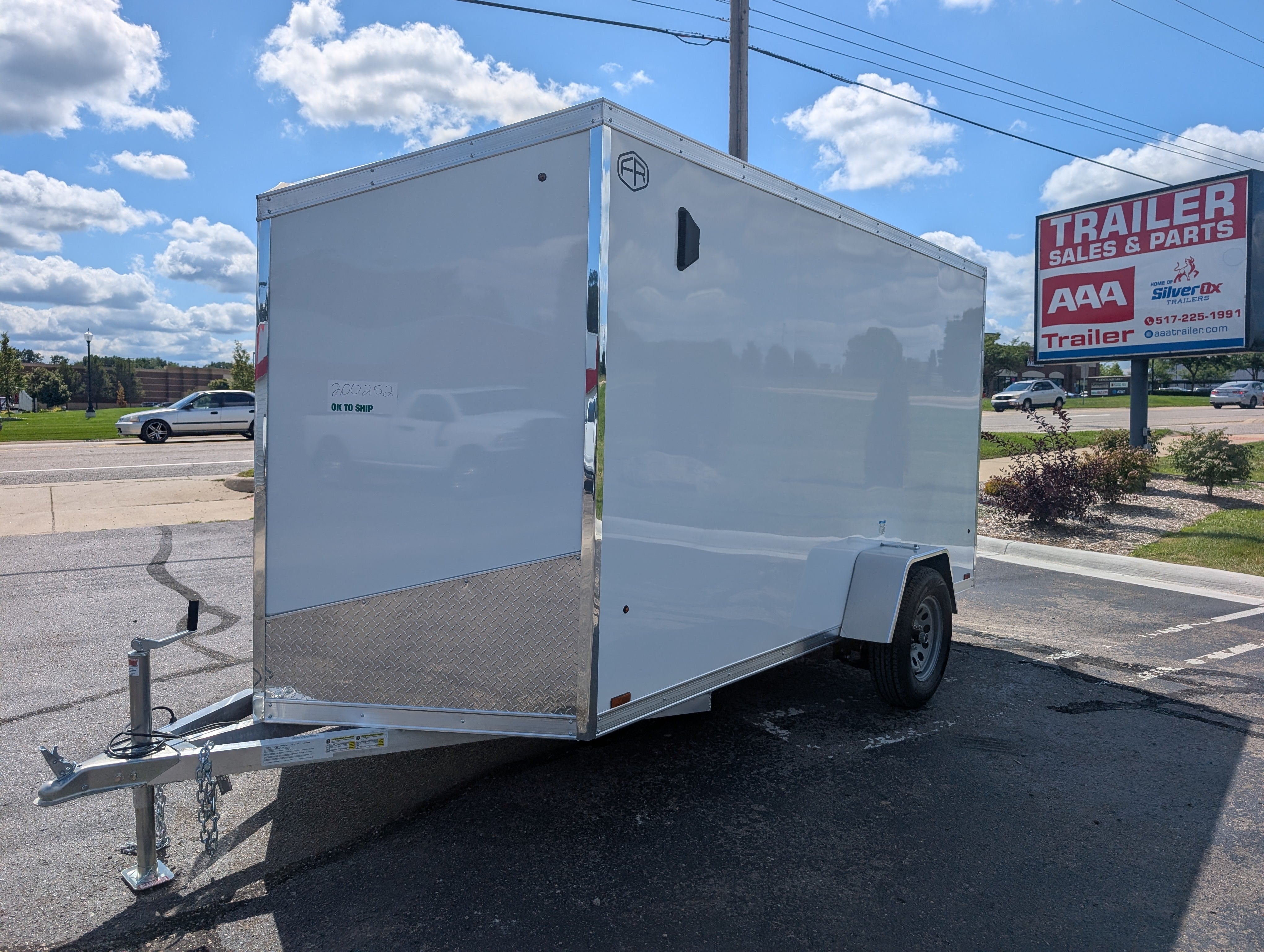 Amerilite ALL Aluminum 6x12 V Nose With Ramp Door Cargo / Enclosed Trailer -Stock# 200252