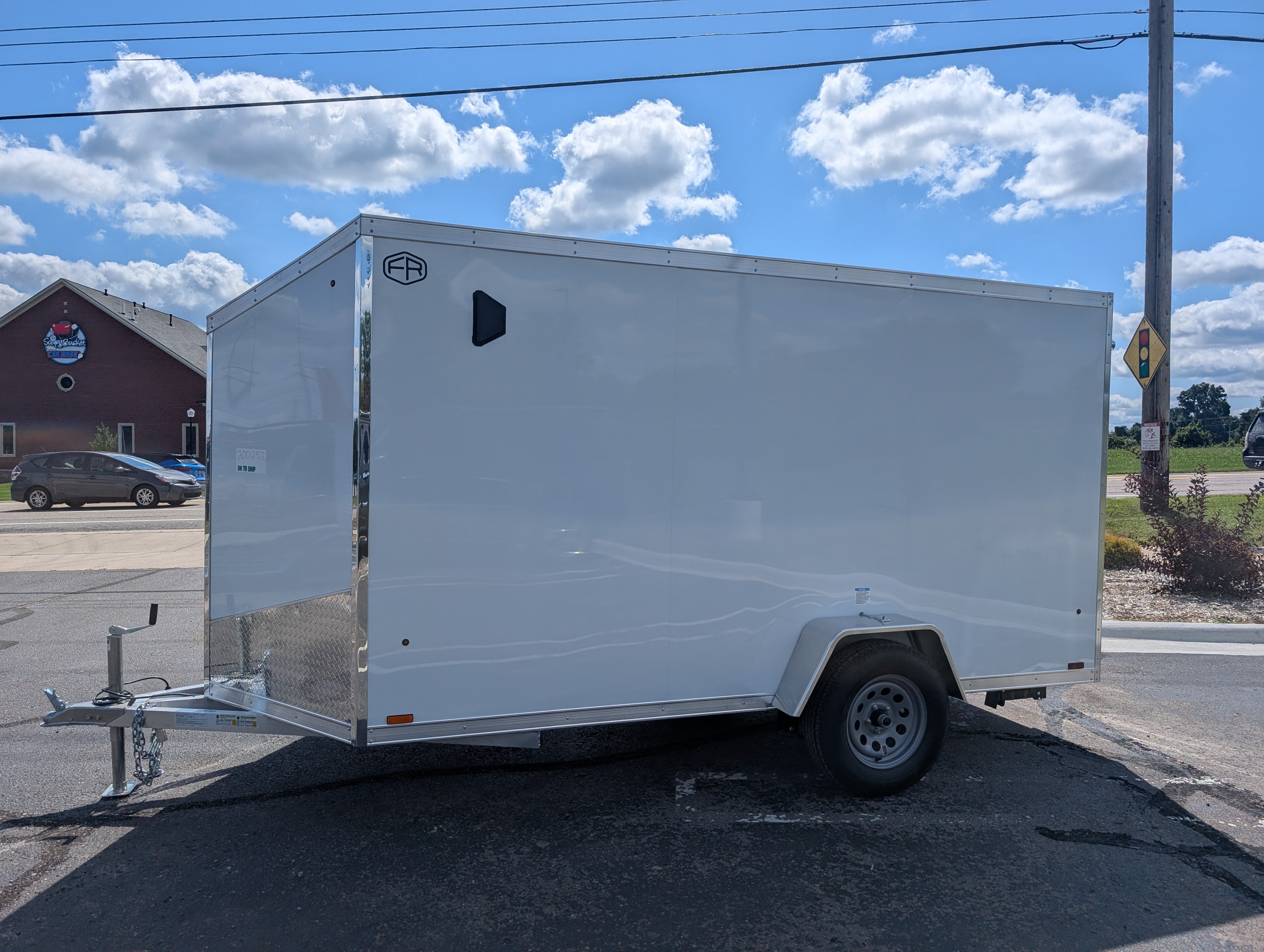 Amerilite ALL Aluminum 6x12 V Nose With Ramp Door Cargo / Enclosed Trailer -Stock# 200252
