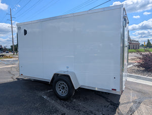 Amerilite ALL Aluminum 6x12 V Nose With Ramp Door Cargo / Enclosed Trailer -Stock# 200252