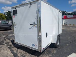 Amerilite ALL Aluminum 6x12 V Nose With Ramp Door Cargo / Enclosed Trailer -Stock# 200252