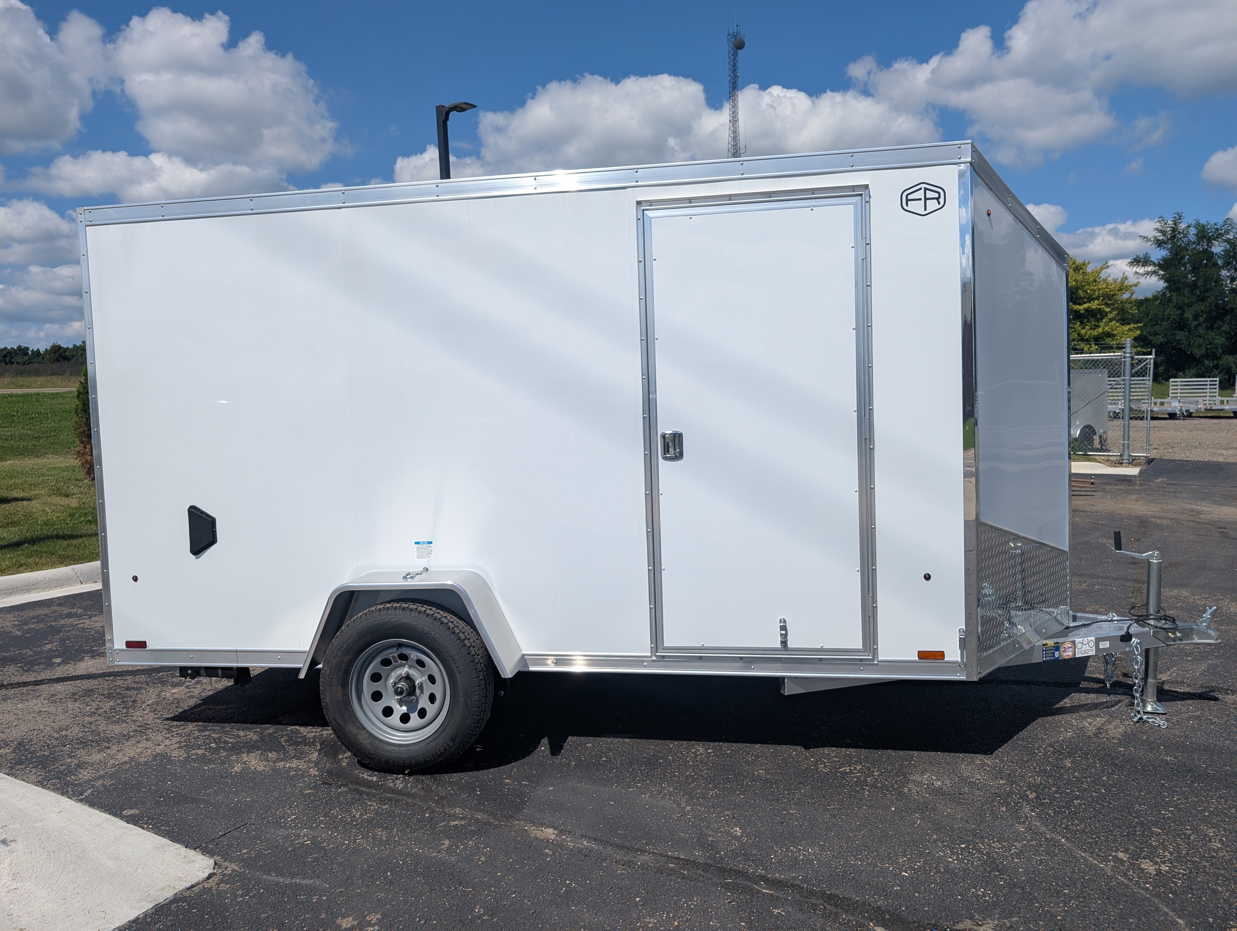 Amerilite ALL Aluminum 6x12 V Nose With Ramp Door Cargo / Enclosed Trailer -Stock# 200252