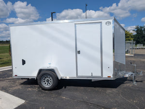 Amerilite ALL Aluminum 6x12 V Nose With Ramp Door Cargo / Enclosed Trailer -Stock# 200252