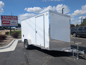 Amerilite ALL Aluminum 6x12 V Nose With Ramp Door Cargo / Enclosed Trailer -Stock# 200252