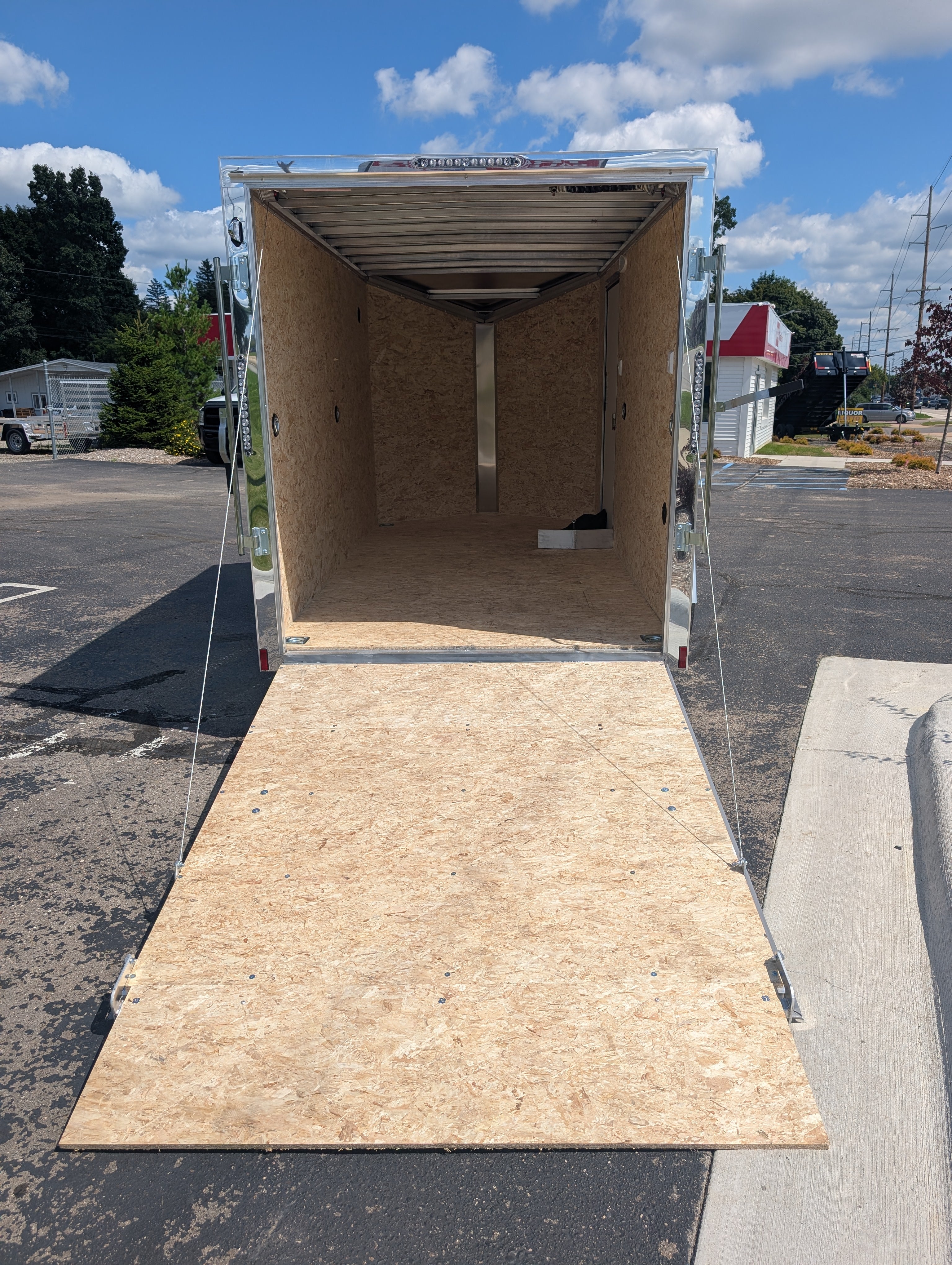 Amerilite ALL Aluminum 6x12 V Nose With Ramp Door Cargo / Enclosed Trailer -Stock# 200252
