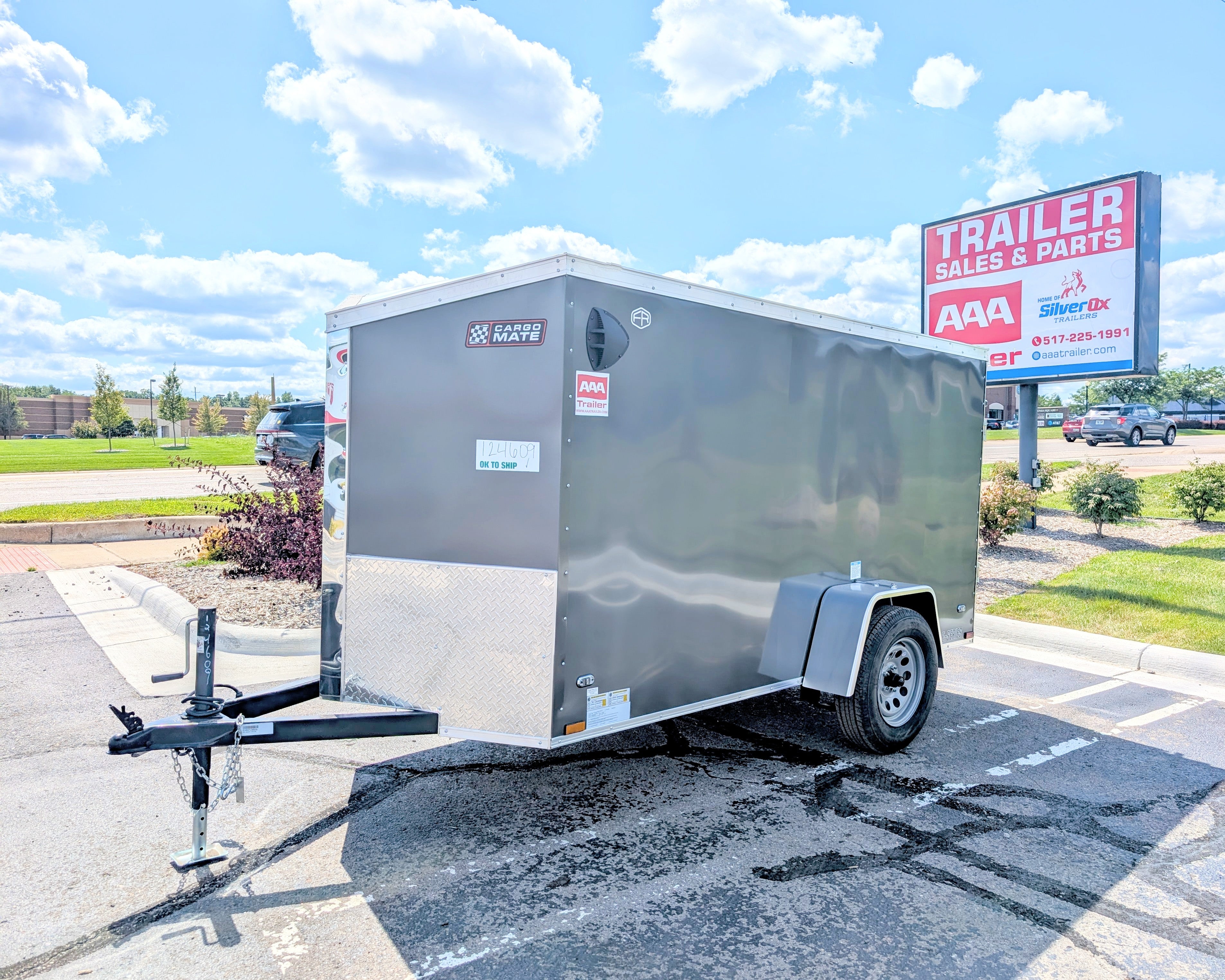 Cargo Mate 5x10 E Series Enclosed Cargo Trailer w Swing Door & Side Door Stock 124609