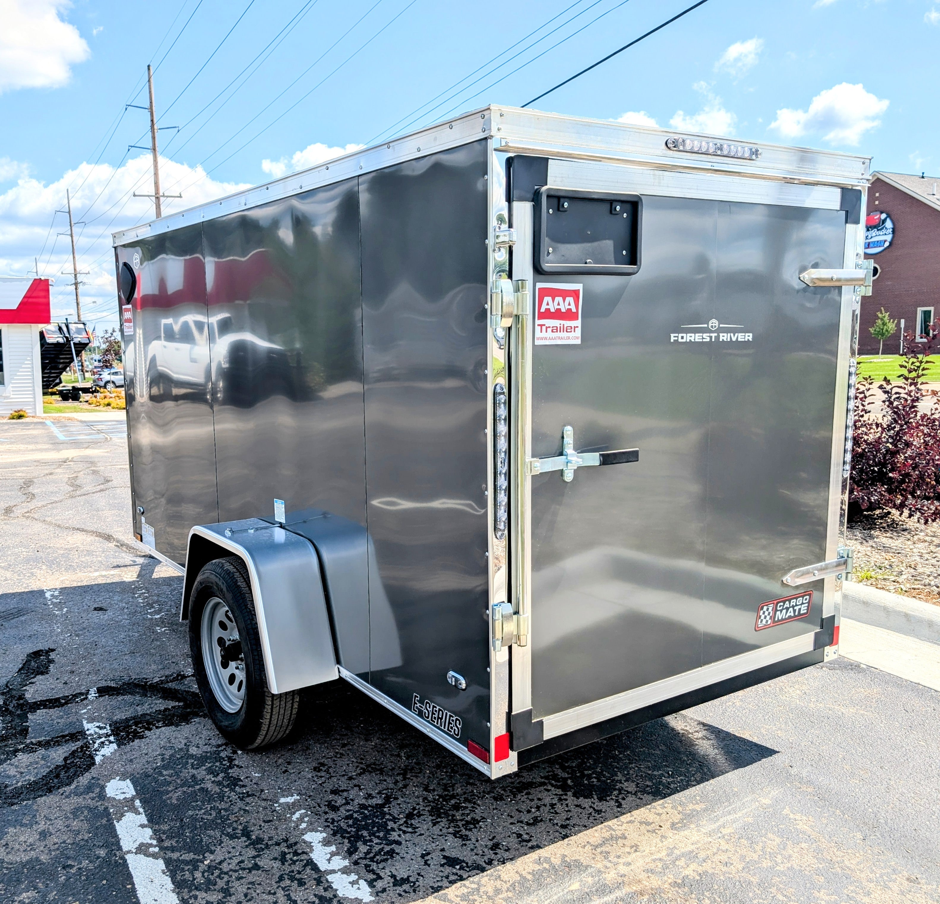 Cargo Mate 5x10 E Series Enclosed Cargo Trailer w Swing Door & Side Door Stock 124609