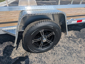 Silver Ox 6x12 Single Axle Aluminum Utility Trailer with Bi Fold Gate & Aluminum Wheels