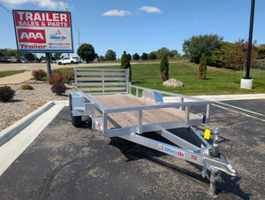 Silver Ox 6x12 Single Axle Aluminum Utility Trailer with Bi Fold Gate & Aluminum Wheels