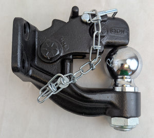 Buyers Products BH82516 8-Ton Combination Hitch, 2-5/16 Inch Ball , 16000 MGTW, Hook W/Coupler Or Lunette Eye