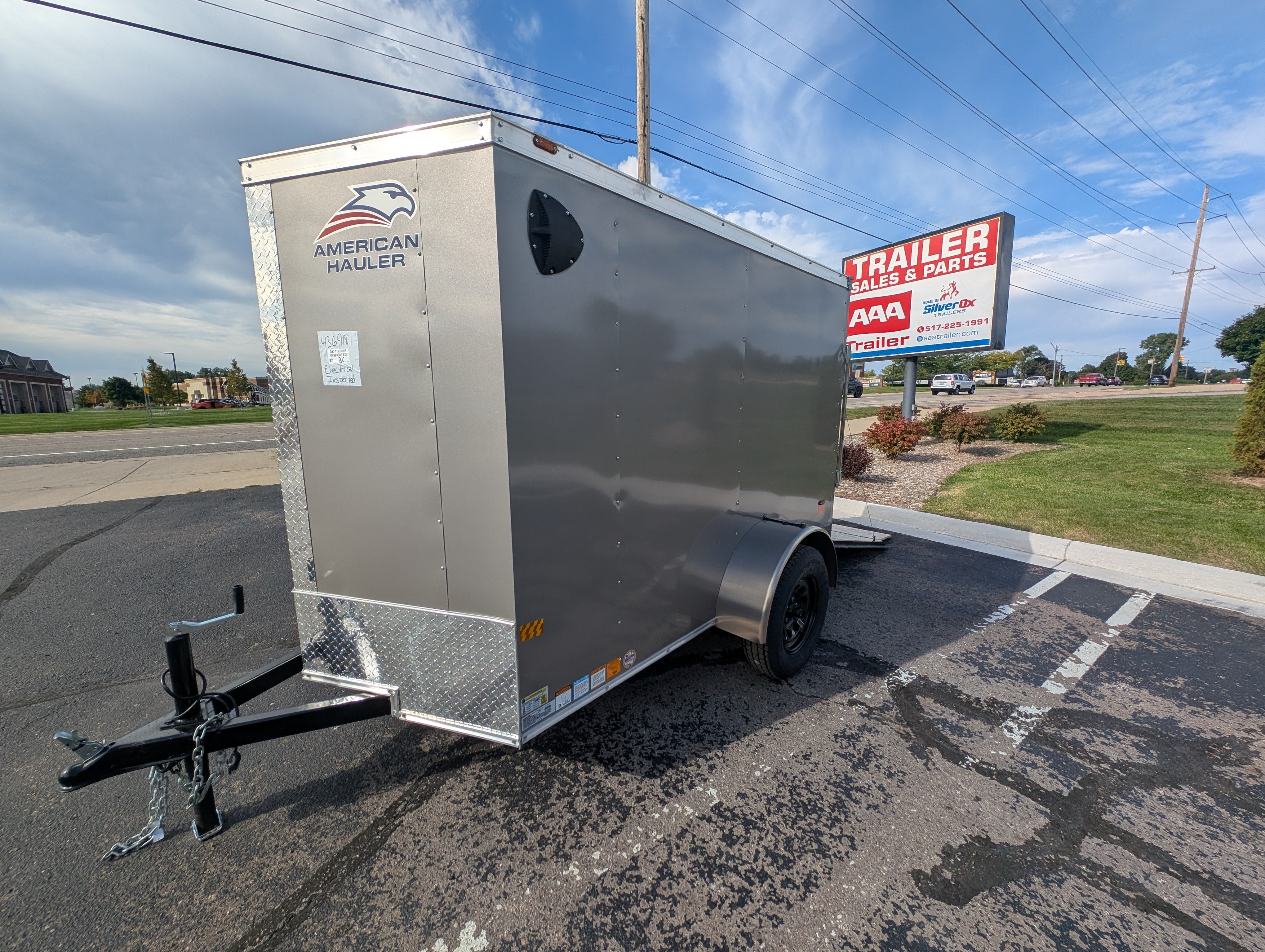2026 American Hauler Arrow 5x8 Enclosed Cargo Trailer Pewter - Stock #36918
