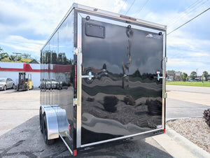 American Hauler 7x16 Tandem Axle Black Enclosed Trailer 90