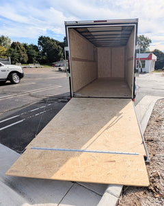 American Hauler 7x16 Tandem Axle Black Enclosed Trailer 90