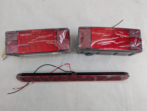 Boat Trailer Lights Kit, Submersible Trailer Light LED Kit with 25FT Wiring Harness Marker Lights Light Bar for 12V Boat Truck RV Over 80 Inch