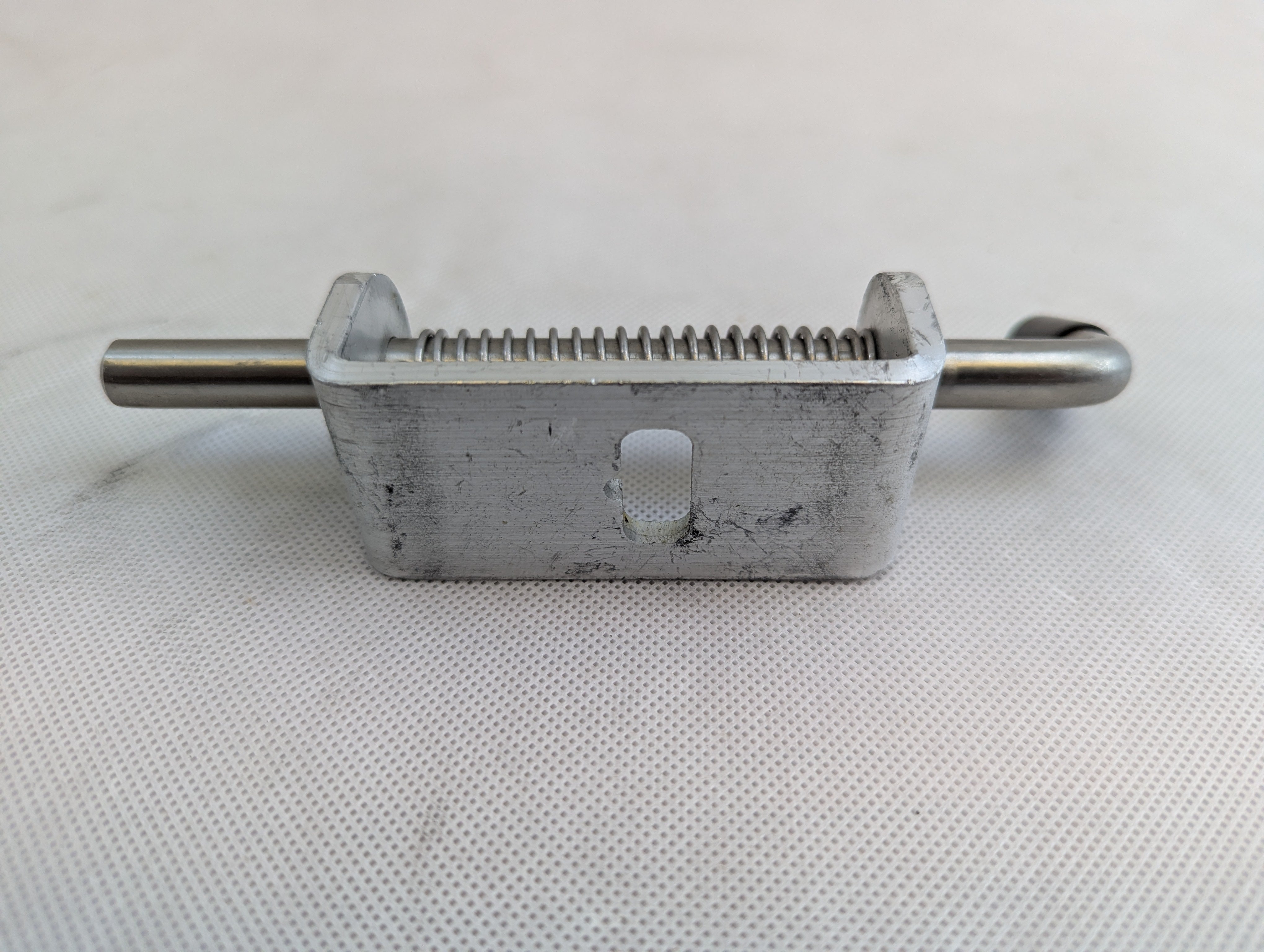 Spring-Loaded Latch, Aluminum Weld On - Silver Ox