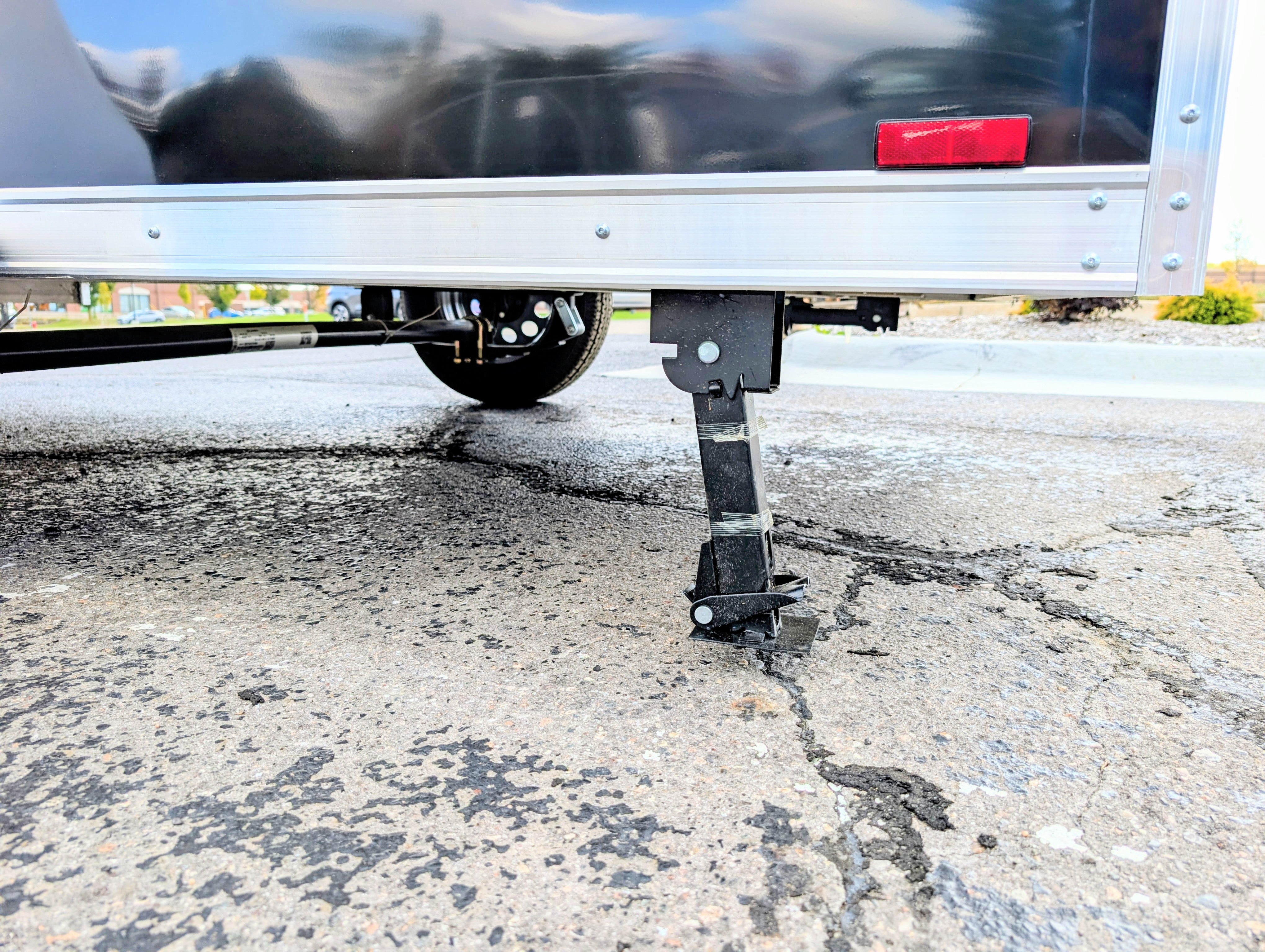 Amerilite ALL Aluminum 6x12 V Nose With Ramp Door Cargo / Enclosed Trailer BLACK -Stock# 200296