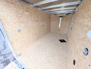 Amerilite ALL Aluminum 6x12 V Nose With Ramp Door Cargo / Enclosed Trailer BLACK -Stock# 200296