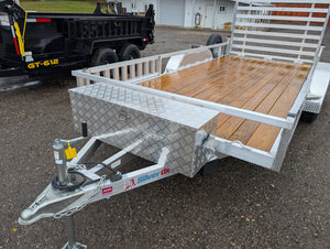 49 Inch Aluminum Diamond Plate Tool Box, Heavy Duty Waterproof Tongue Storage Organizer box