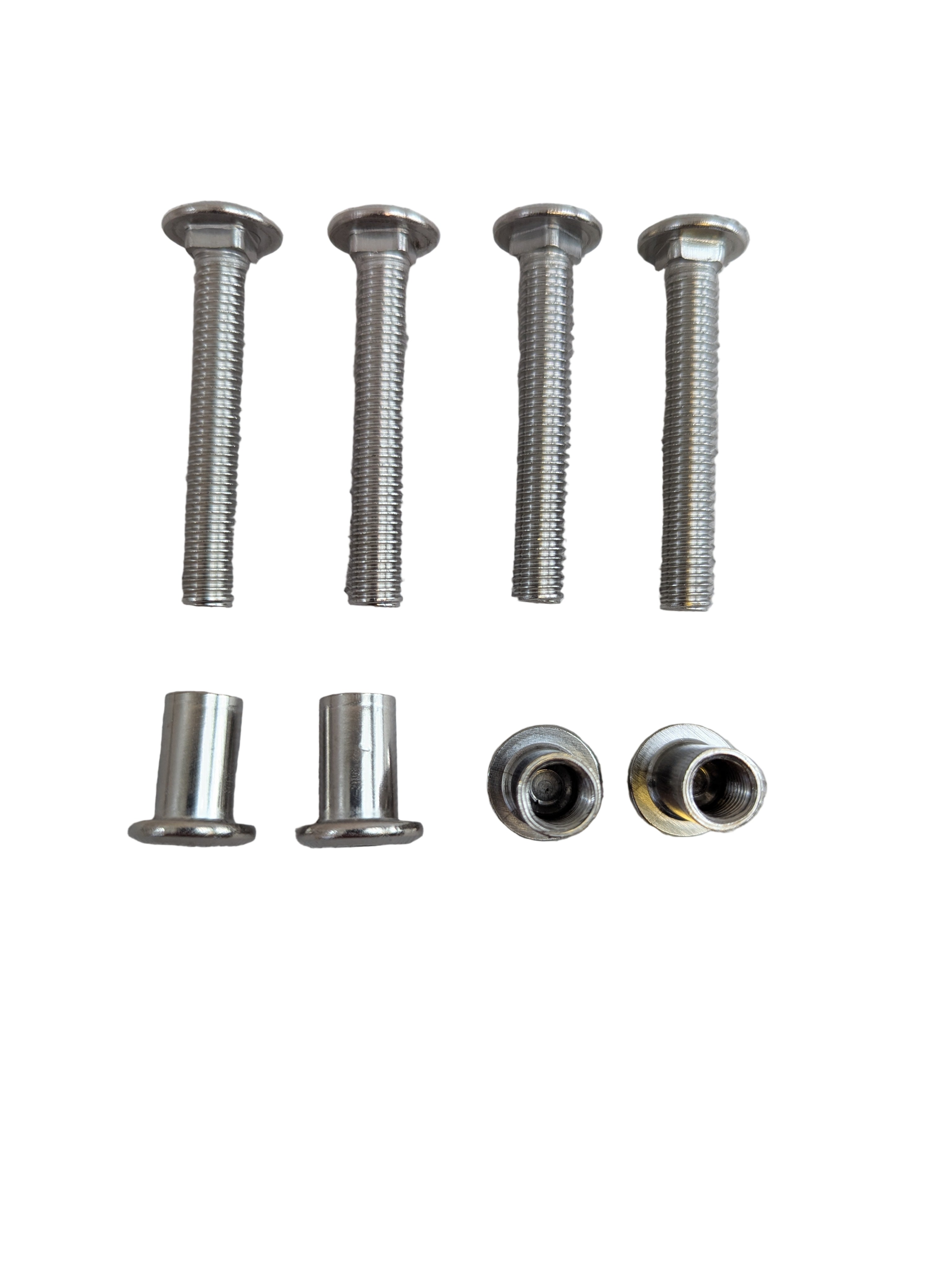 4 Pcs Trailer Hasp Bolt Kit, Trailer Cam Lock Hasp Bolt Kit, 2 in Steel Trailer Hasp Bolt for Cam Bar Lock