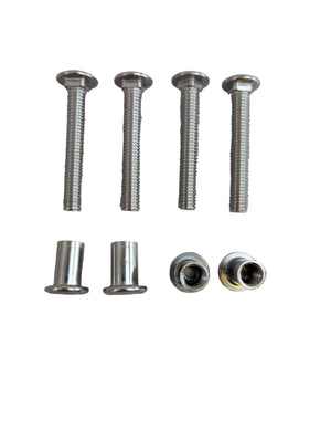 4 Pcs Trailer Hasp Bolt Kit for Trailer Cam Action Hasp, Trailer Hasp Bolt Kit, 2 in Stainless Steel Trailer Hasp Bolt for Cam Bar Lock