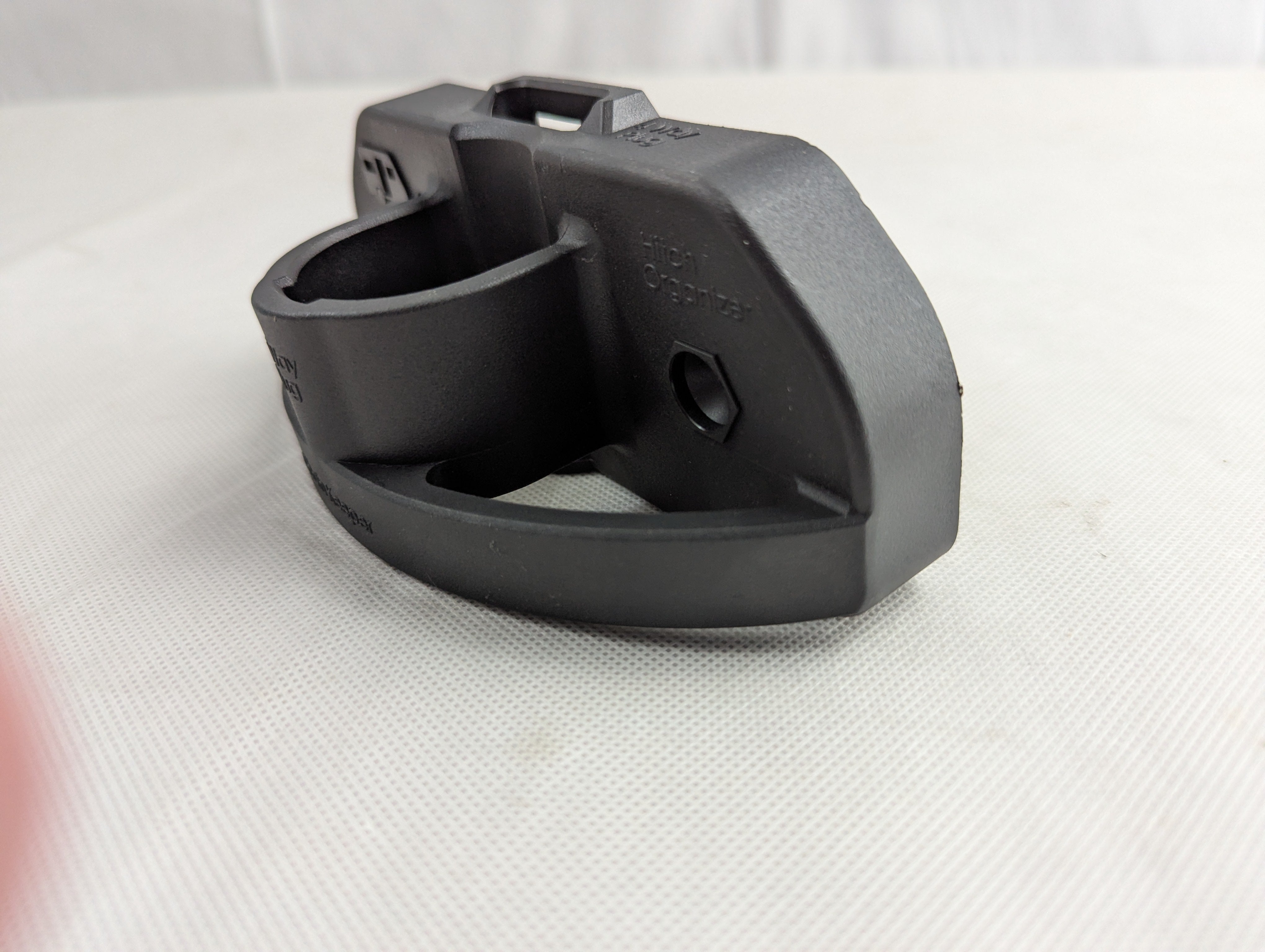 Trailer Towing Organizer for 4 Flat or 7 Way Plug, Heavy Duty Side Hooks Chain Cable Wire Harness Holder