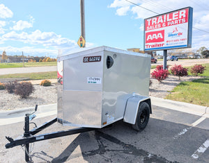 Cargo Mate E Series 4x6 Enclosed Cargo Trailer - Gray - Stock# 124894
