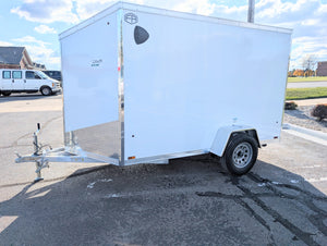 Amerilite Aluminum 6x10 V Nose With Ramp Door Cargo / Enclosed Trailer -Stock# 200659
