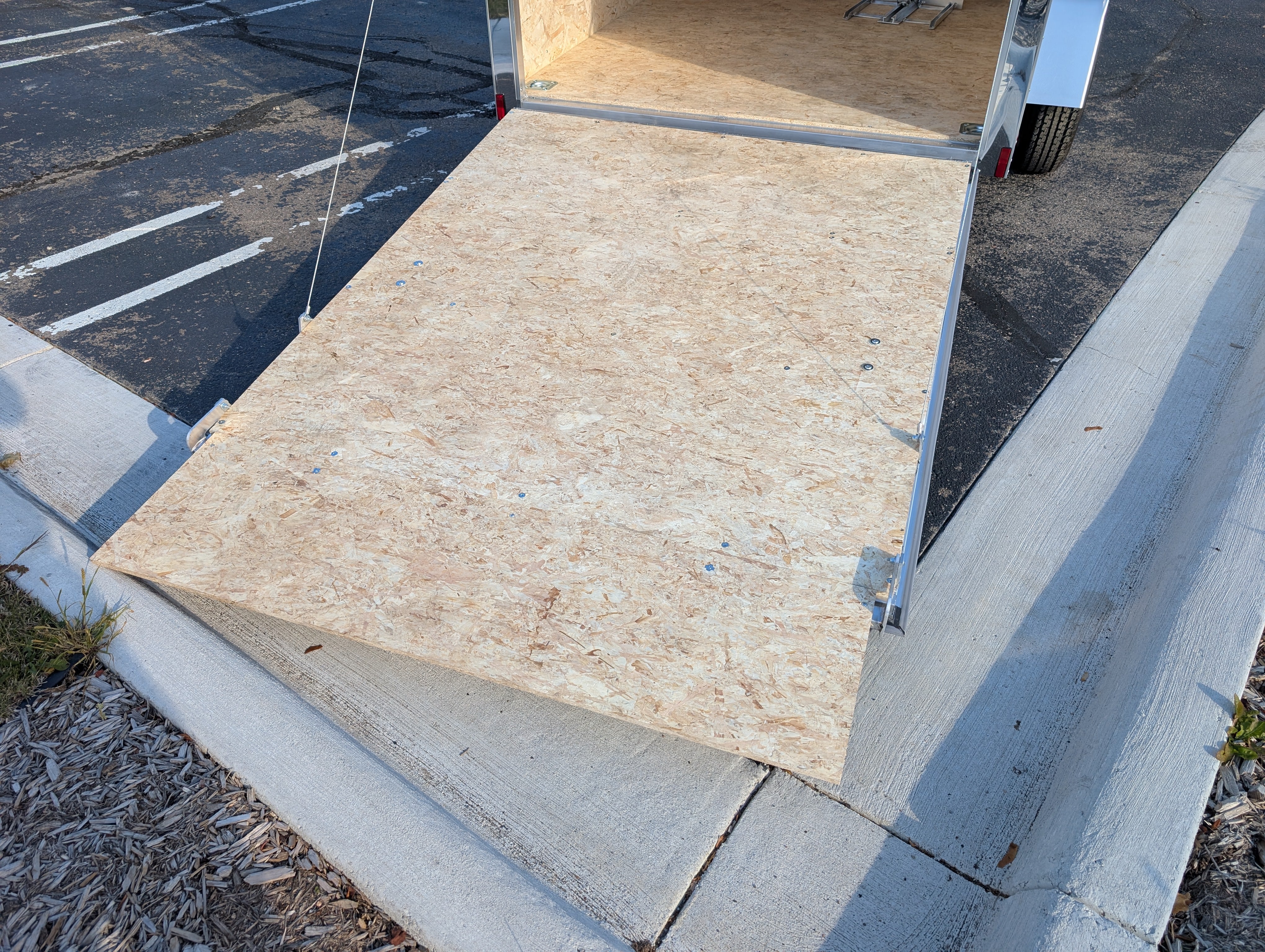 Amerilite Aluminum 6x10 V Nose With Ramp Door Cargo / Enclosed Trailer -Stock# 200659