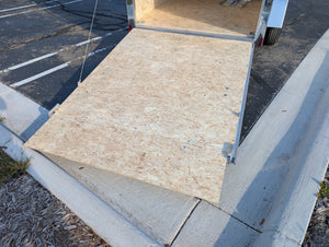 Amerilite Aluminum 6x10 V Nose With Ramp Door Cargo / Enclosed Trailer -Stock# 200659